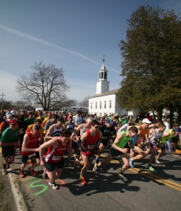 Race Start, Church in Background